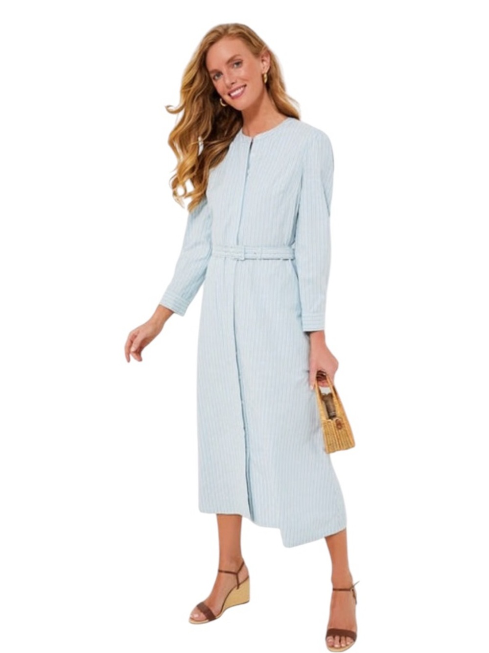 NEW Tuckernuck Catherine dress. Slate Blue Stripe. S. NWT - Picture 3 of 9